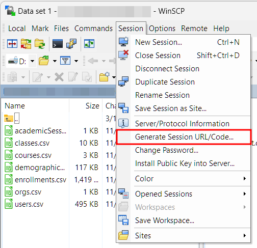 WinSCP_Generate session by URL