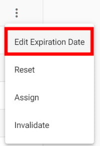 Edit Expiration Date