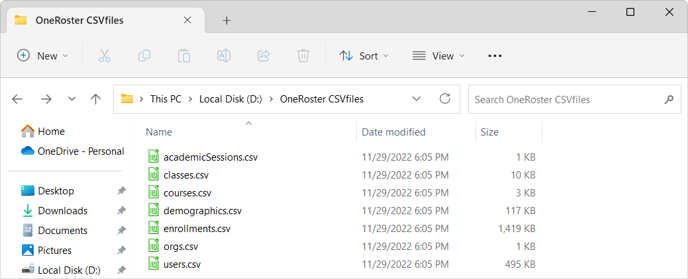 OneRoster-format-CSV-files